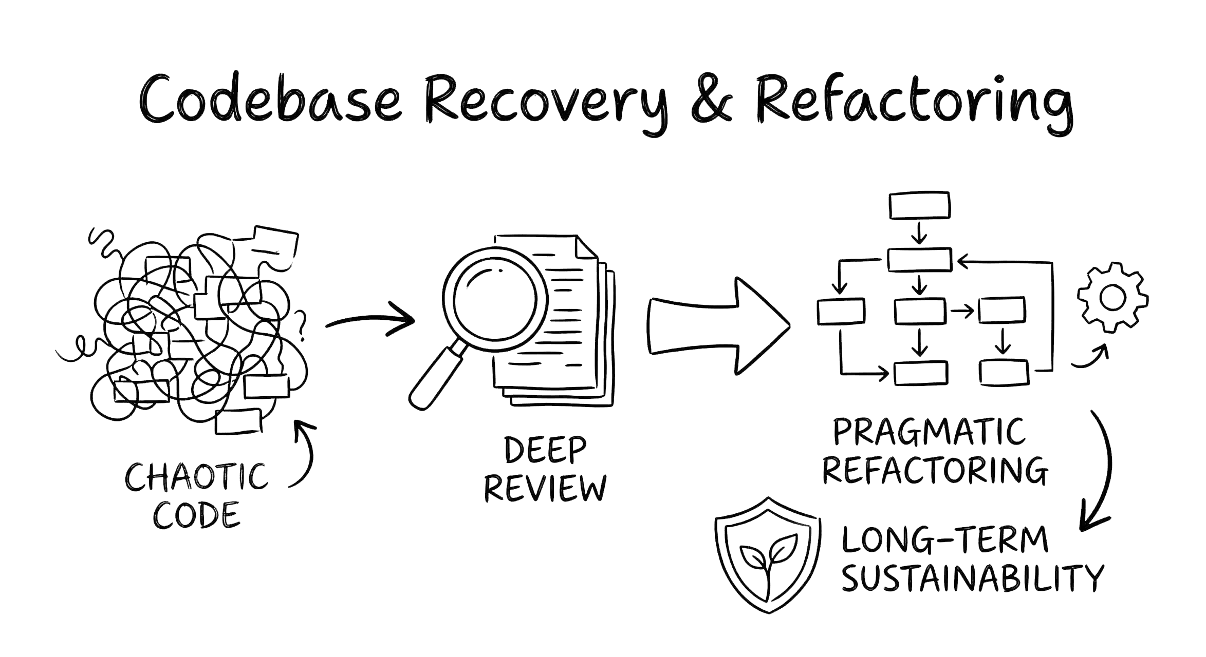 Code cleanup illustration